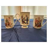 Norman Rockwell mugs Danbury Mint, circus clown,