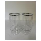 2 Plastic Vases