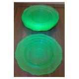 Vintage uranium plates 9". 6 total