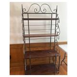 Wood and Metal Framed Bookshelf/Mantle Shelf. 7