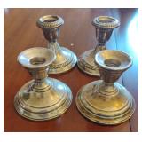 Silver plated candle stick holders