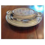Vintage silver plated handled serving dish