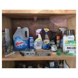 Shelf Contents- cleaning Supplies, Fasterners &