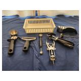 Ice cream scoop, Cuisinart can opener,  knife