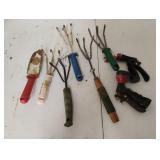 Gardening hand tools and nozzles