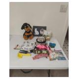 Leashes, collars, cat feeding bowls and more.....