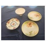2 porcelain floral antique RS Germany  antique