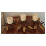 Metal candle table display. 24" long