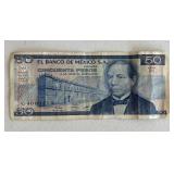 50 Pesos Mexican Currency