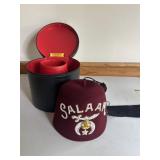 Shriners Fez "Salaam" with Hat Case