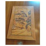 Wood carving wall hanging 11.5 x 17