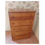 5 drawer wood dresser 27.5 x 40 x 14.5