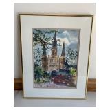 St Louis Cathedral New Orleans Framed Watercolor