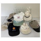 Lot of Hats and Hat Rack