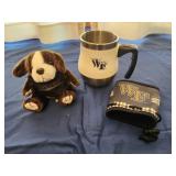 Wake Forest mug, koozie, dog plush