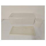 Tupperware bread box and SuperSeal lidded cup and