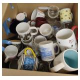 Coffee mugs and drinking glasses