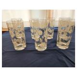 MCM Culver Daisy glasses 5.5" lot of 7