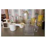 Measuring cups and food scale