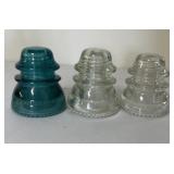 3 Glass Insulators