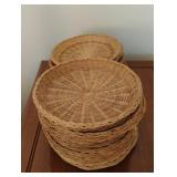 Wicker paper plates holders. 28 total