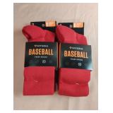 Baseball socks size S. 4 pairs. Red