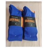 Baseball socks size M. 4 pairs. Blue