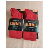Baseball socks size XS. 4 pairs. Red
