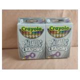 Crayola metallic crayons 8 pk. 12 pks total