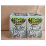 Crayola metallic crayons 8 pk. 12 pks total