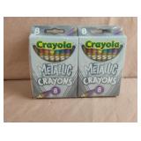 Crayola metallic crayons 8 pk. 12 pks total