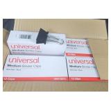 12 boxes 12 ct each universal medium binder clips