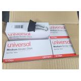 12 boxes 12 ct each universal medium binder clips