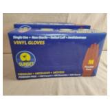 Vinyl gloves. 3-100 ct boxes. Size M
