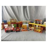 Lot of Fisher Price Toys - Town, Cars and