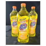 3 bottles of spic and span antibacterial cleaner