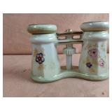 Vintage floral salt and pepper shakers set