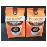 2 dunkin medium roast coffee 18 oz each