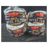 4 pks 200 ct ea basket style coffee filters