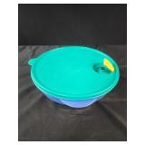 Large Tupperware Blue/Green Divided Meal Keeper