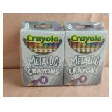 Crayola metallic crayons 8 pk. 12 pks total