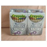 Crayola metallic crayons 8 pk. 12 pks total