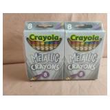 Crayola metallic crayons 8 pk. 12 pks total