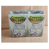 Crayola metallic crayons 8 pk. 12 pks total