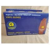 Vinyl gloves. 3-100 ct boxes. Size M