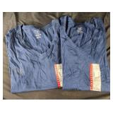 2 size xl  blue v neck tee sams club, may have