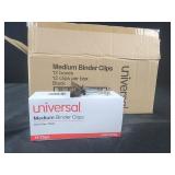12 boxes 12 ct each universal medium binder clips