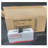 12 boxes 12 ct each universal medium binder clips