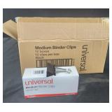 12 boxes 12 ct each universal medium binder clips