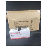 12 boxes 12 ct each universal medium binder clips